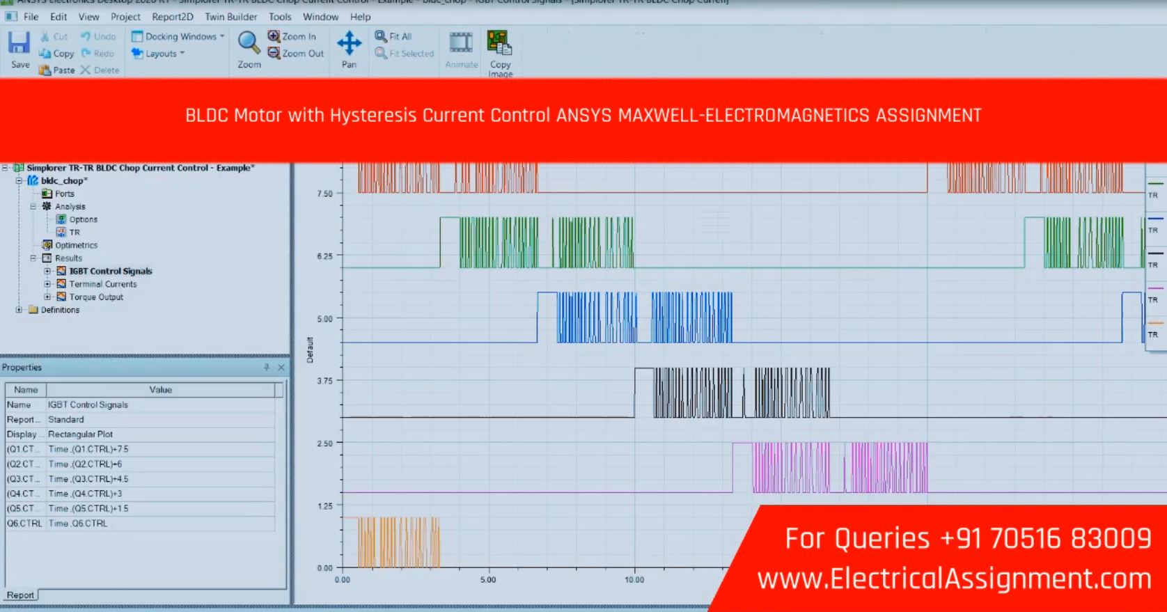 ANSYS Maxwell PMSM Motor Torque Ripple Analysis screenshot 1